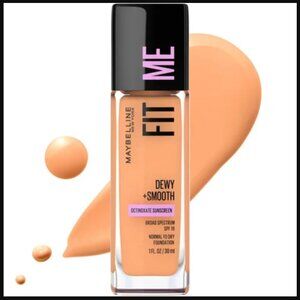 Maybelline Fit Me Dewy and Smooth Liquid Foundation  SPF 18  315 Soft Honey